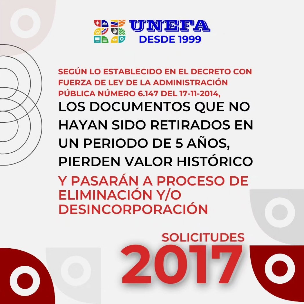 Egresado #Unefista tramita tus documentos,  para el retiro de los documentos del 2018 en adelante el proceso se encuentra de manera regular por taquilla en nuestra sede central. @vladimirpadrino @FelixOsorioG