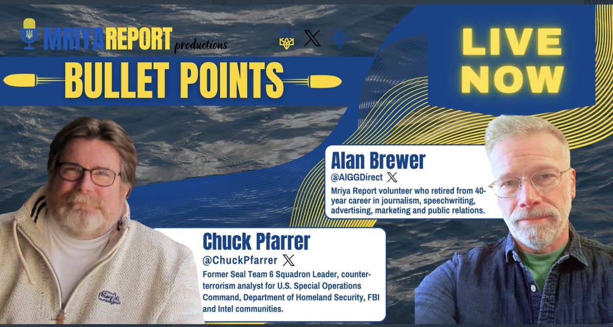 WE'RE LIVE: Please join my partner Alan Brewer @AlGGDirect and me for the Thursday night edition of 'Bullet Points' on the @MriyaReport. We're going LIVE!!! Click below to tune in~~~!