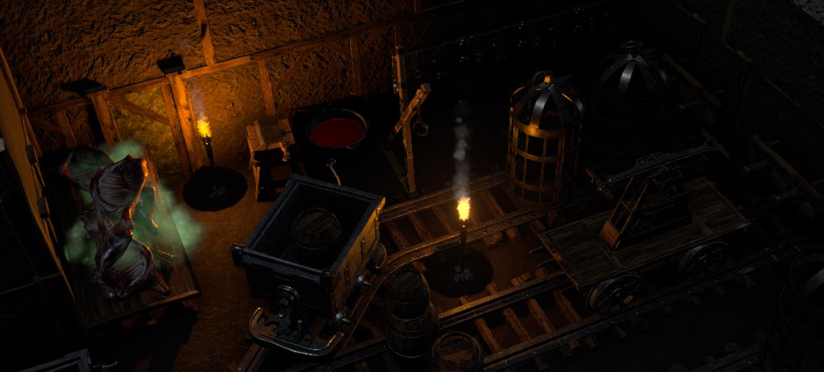 Arch_Novarias's tweet image. Day 615 - Tomorrow I'll try a simpler hallway map which extends the map from a little while back where the goblins first broke through the dwarven guardhouse. Grid Size 42x42 #dungeonalchemist #dnd5e