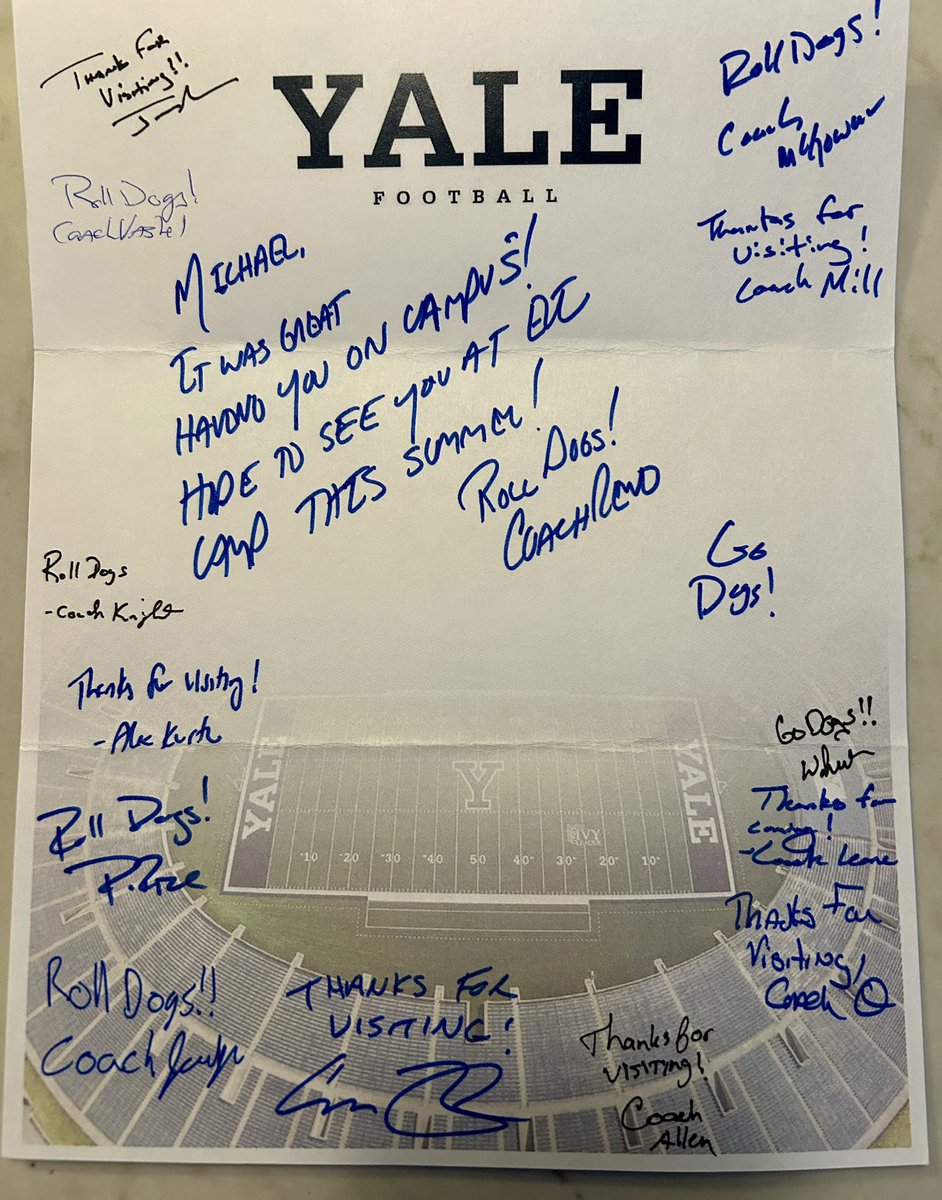 Appreciate the letter from @CoachRenoYale @maknight3 and the entire @yalefootball coaching staff. Excited to get back on campus this summer. @Chaminade_HS @Chaminade_FB @coache57 @DolceGatad2733 @BligenDennis @jiblitz77 @WRCoachVannucci @keithjferrara @BrianHawkins4