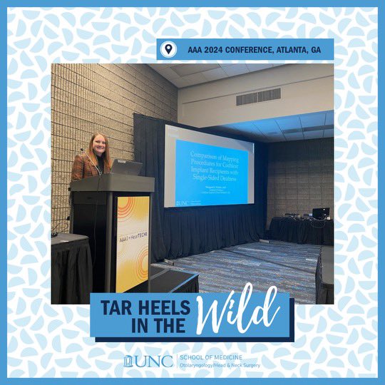 #TarHeelsintheWild - Dr. Richter presented data comparing mapping procedures for CI recipients with single-sided deafness at the #AAA2024 Conference. 🐏👂🏾
#HearingResearch #Audiology #CochlearImplant #ClinicalResearch @UNC_AdultCIs @UNC_ENT