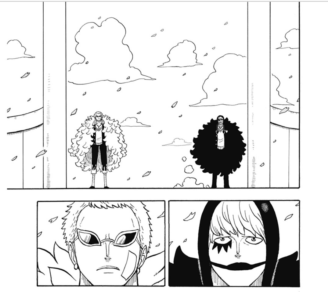 also totally not obsessing over these panels where it shows how the brothers contrast each other?? Doffy always on the left, rosi always on the right, light vs dark, sharps vs rounded, I can GO ON AND ON ABOUT THIS 
