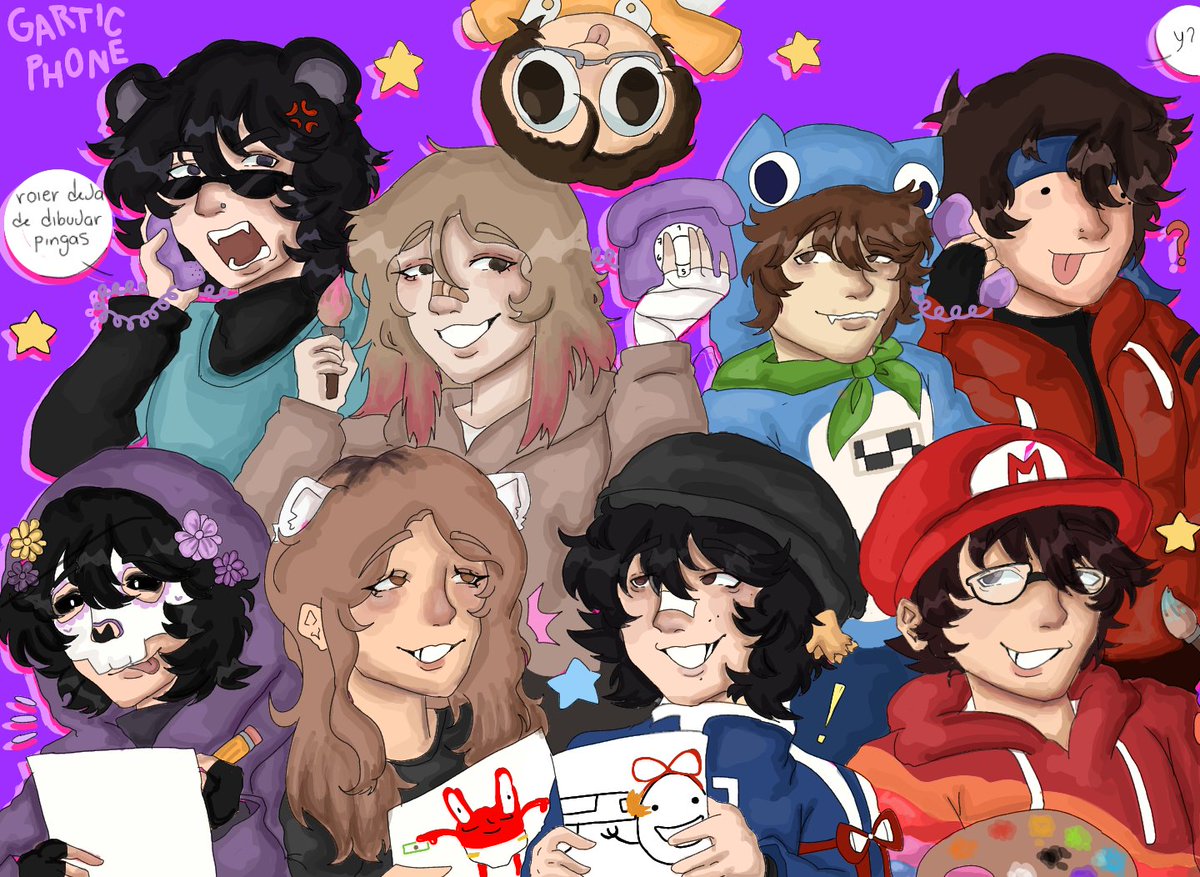 Me gustó mucho el gartic phone que se repita plis
(Tarde pero bueno)
#roierfanart #spreenfanart #missasinfoniafanart #rivers #aldogeofanart #carre #elmariana #arigameplays #quackity