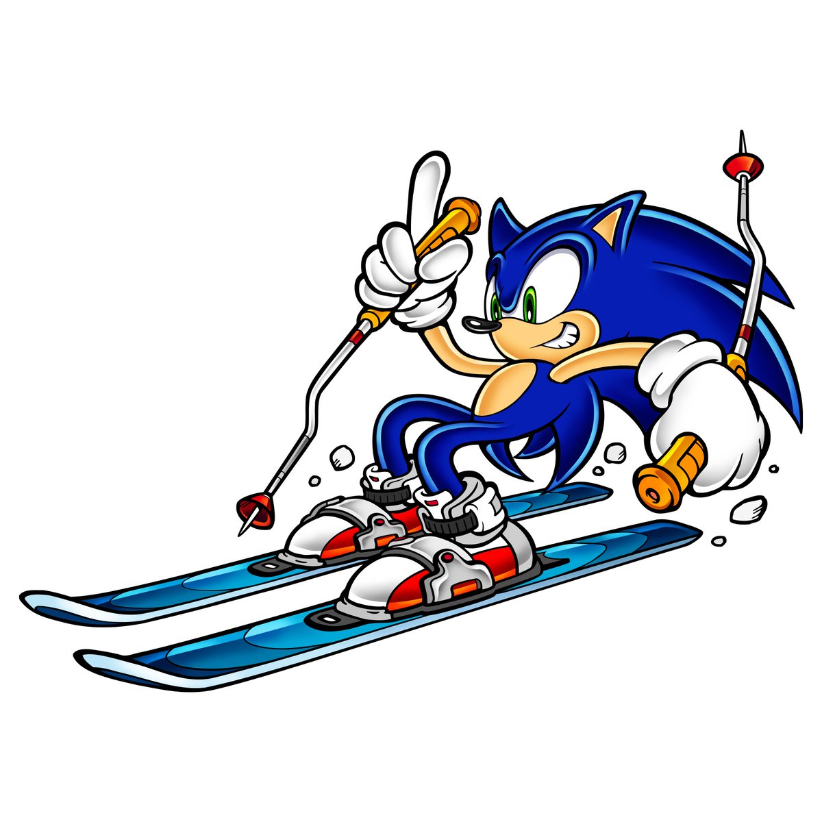 Sonic Adventure skiing official art. #SonicTheHedgehog