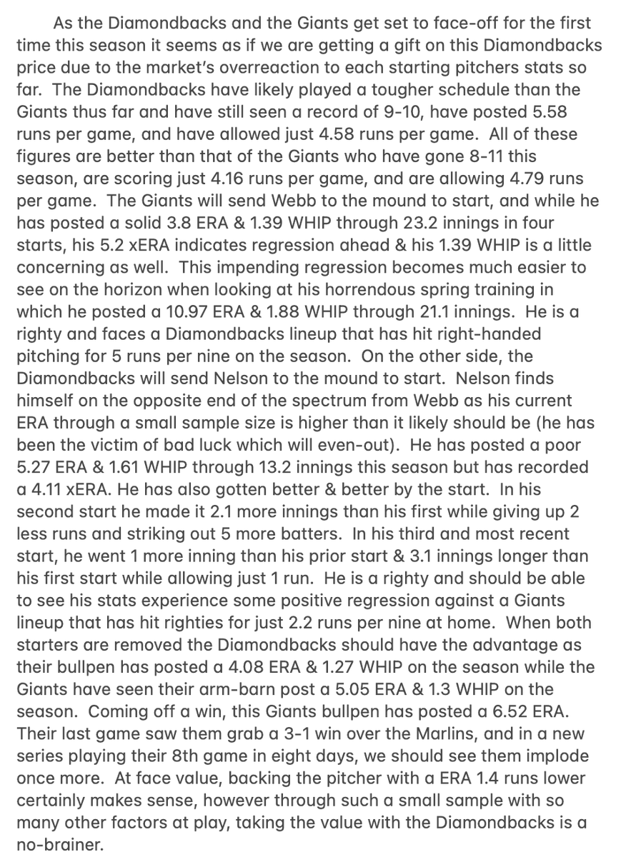 SRCGROUP2K's tweet image. Tonight's NHL &amp;amp; MLB Free Plays

⚾️Diamondbacks +1 (5U)
⚾️Dbacks ML +136 
⚾️Dbacks F5 +0.5
⚾️Dbacks TTO 3.5 
⚾️Giants TTU 4.5 
⚾️Dbacks -1.5 +230 
🏒Jets ML +110 (5U)
🏒Jets TTO 2.5 -140 
🏒Canucks TTU 3
🏒Ducks +2 (5U) *see replies
🏒Ducks TTO 2
🏒Knights TTU 4
🏒Ducks ML +300
