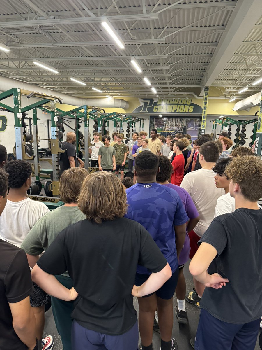 Teaching rising 9th graders the basics of the weight room, the most important part of creating a solid foundation!