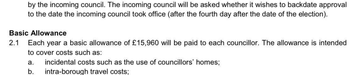 Can this be real, Lambeth councillors about to raise their basic allowance 32.8% to almost £16K at a stroke - how can this be justified?