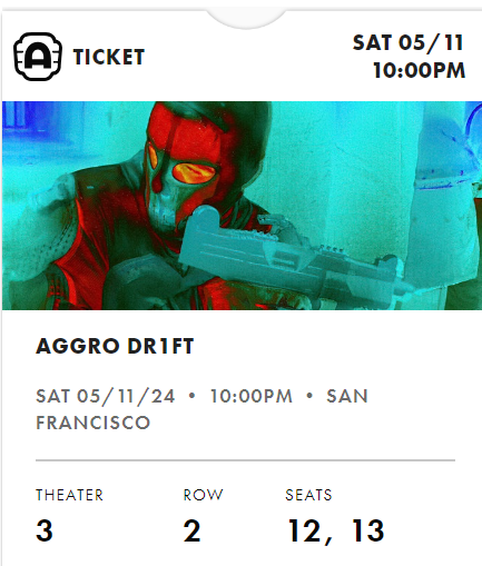 AGGRO DR1FT TICKETS SECURED RAHHHHHHHHHHHHHHHHHHHHHHHH

#aggrodr1ft #aggrodrift