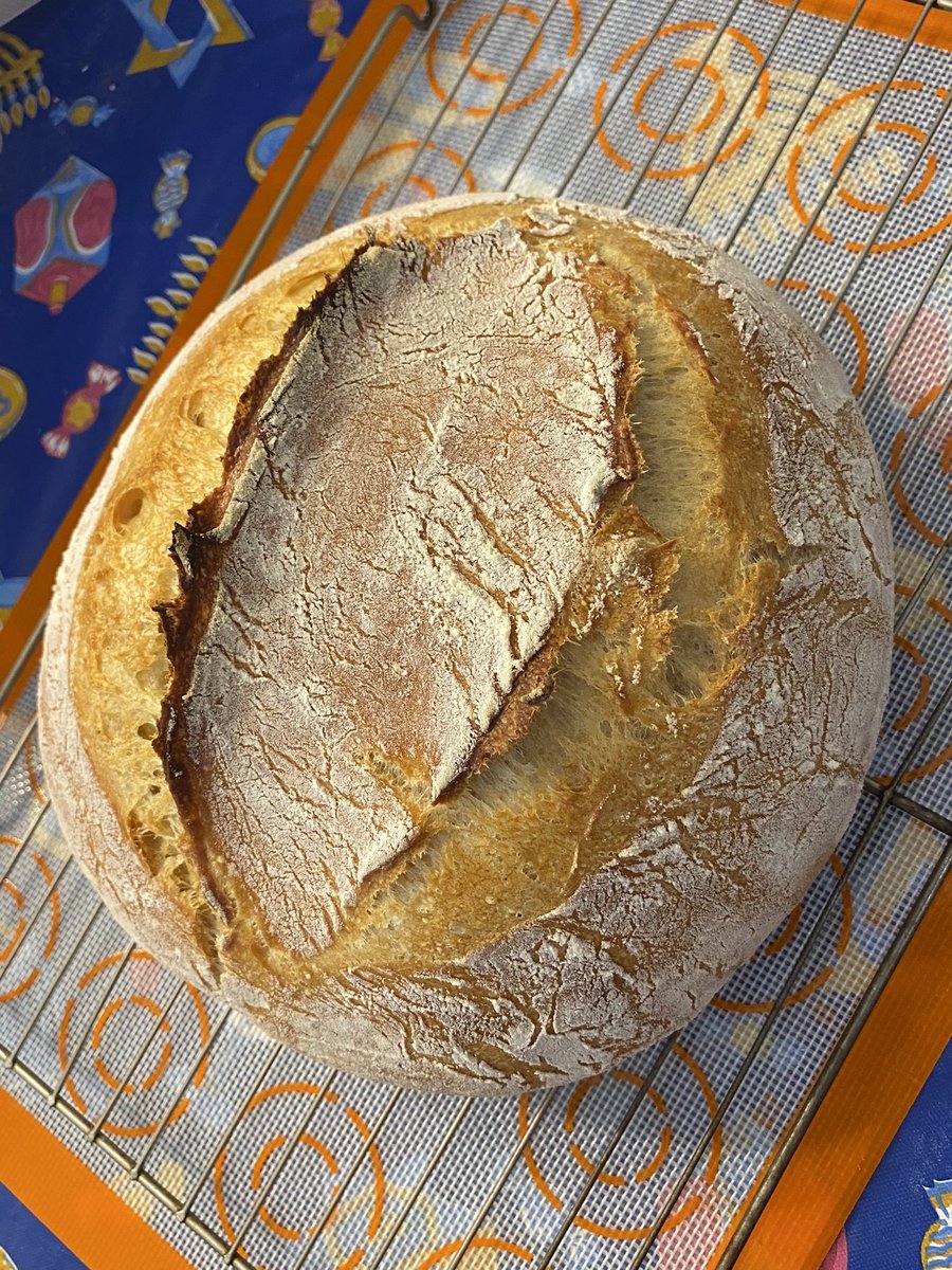 I made my first loaf of #sourdough #bread! She’s beautiful! #homemadebread #yum #homemade