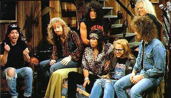 Aerosmith on an episode of Wayne’s World, 1990