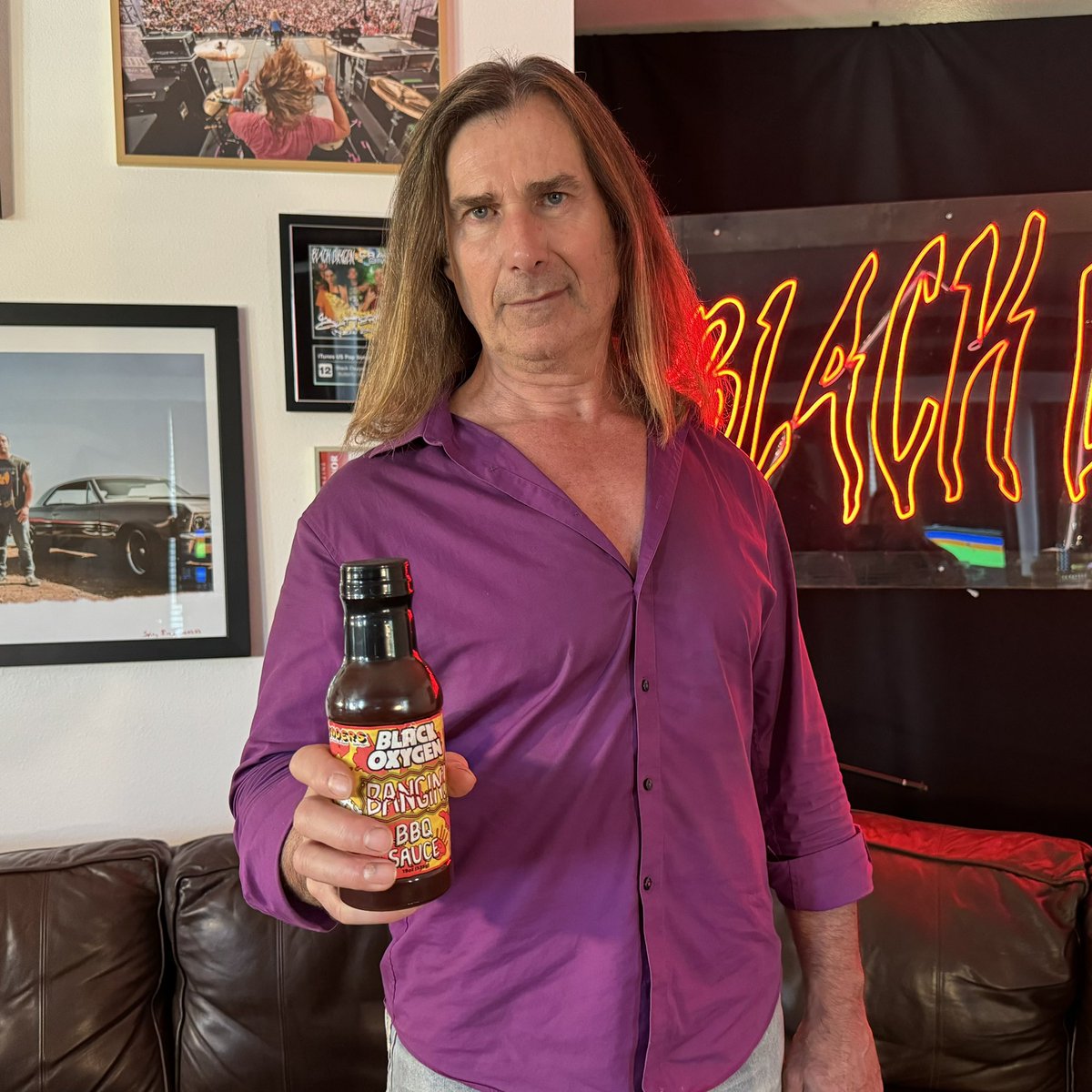 Fabio supporting Black Oxygen Bangin’ BBQ Sauce! Available to order online!