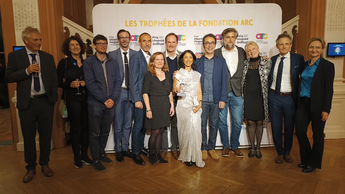 Honored to be awarded the Griffuel prize tonight from the @FondationARC an extraordinary french cancer foundation that funded my PhD work at @Stanford more than 25 years ago- most touched to be surrounded by former fellows @FGinhoux @HelftJulie Jerome Martin