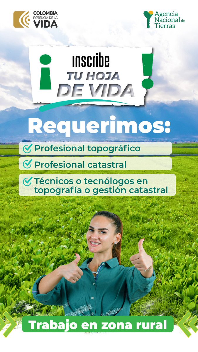 🚨 Si tienes conocimiento en temas catastrales y topográficos y quieres trabajar en el #GobiernoDelCambio registra tu hoja de vida. 📲 Ingresa acá 👉 sit.ant.gov.co/SeguimientoSSI…