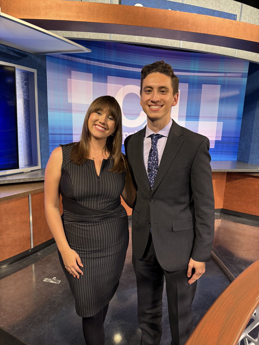 Bittersweet day today, as it was my last time time anchoring @cronkitenews! Thanks to everyone in the control room and behind the camera who make the show run, and my awesome co-anchor @LaurenAvenatti!