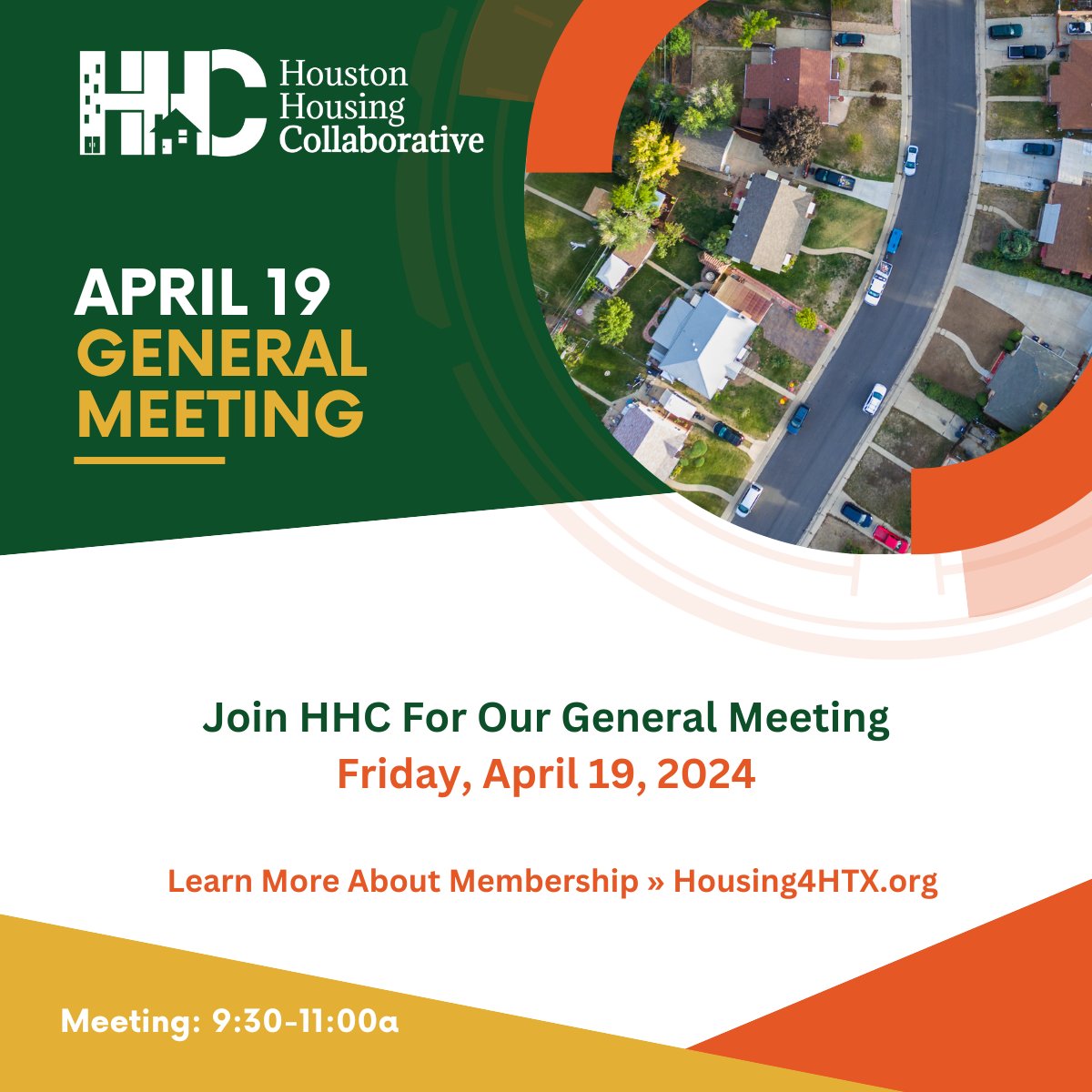 housing4htx's tweet photo. 📣 REMINDER: Join us for the HHC General Meeting tomorrow April 19, 2024 at 9:30a! Download the agenda at: https://t.co/ny9bbLEiw2 https://t.co/AeK4APiPTR