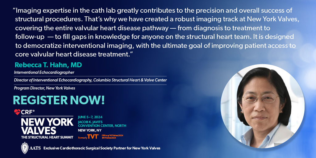 🔥 Unlock the power of #imaging at #NYValves2024! Our comprehensive imaging track covers valvular heart disease from diagnosis to treatment to follow-up, making interventional imaging accessible for all. Register before rates go up on June 4! 💪🫀 nyvalves2024.crfconferences.com/register…