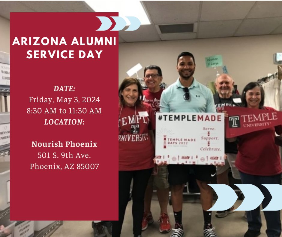 Join your fellow Arizona alumni for service day with Nourish Phoenix. Register here: bit.ly/3J5CPAj