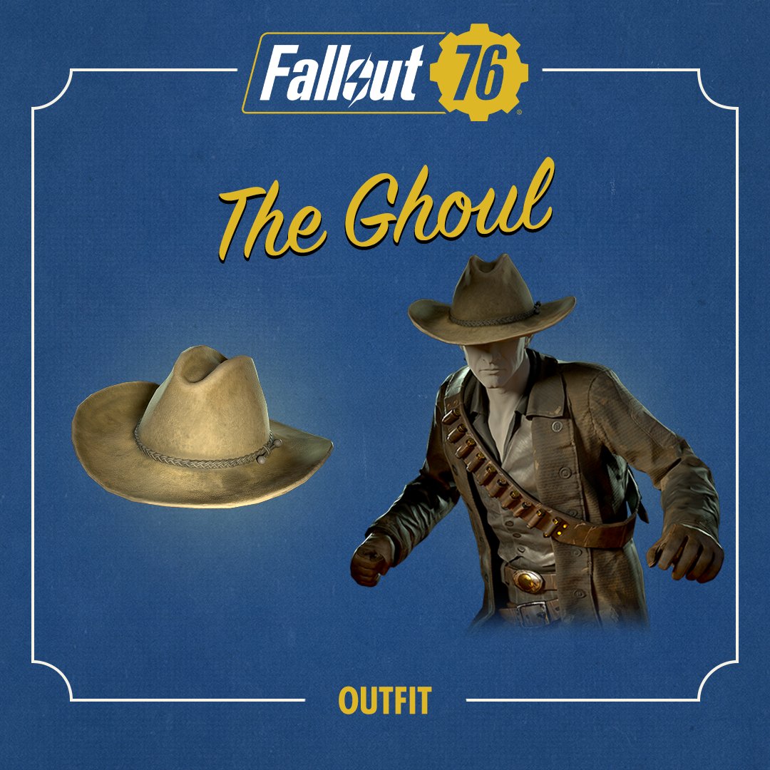 Fallout's tweet photo. Play the part! Some suggested builds in #Fallout76 to help you create your favorite @falloutonprime character in-game. 

We can't wait to see them! 

The Ghoul! (1/3)