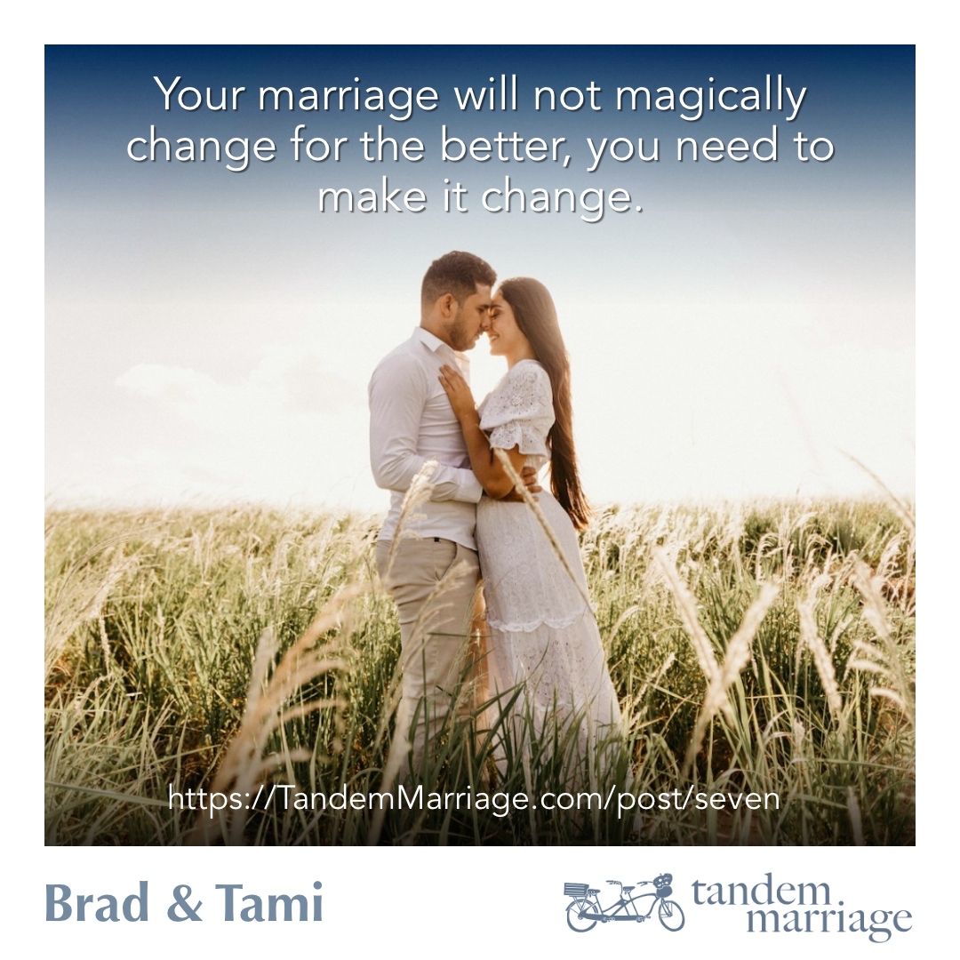Do you feel grateful for your spouse?
Maybe you should try our Seven Day Marriage Tune-up.
 
Your marriage will not magically change for the better, you need to make it change.
 
TandemMarriage.com/post/seven
 
#TeamUs #MarriageEducation #GuyGetsGirl