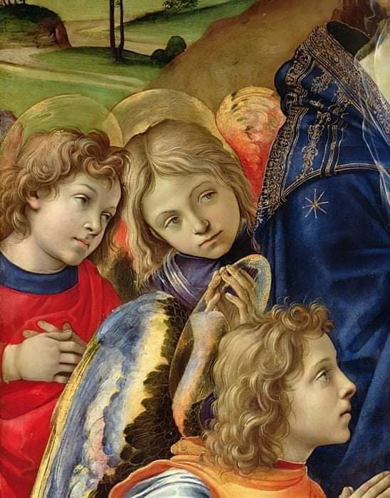 Filippino Lippi. Apparizione della Vergine a San Bernardo. Opera più 3 dettagli visionare singolarmente