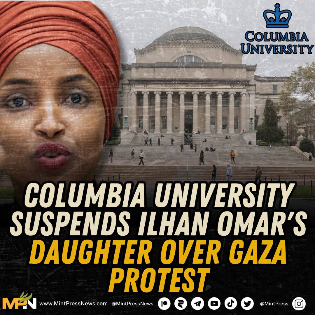 Isra Hirsi, the daughter of Ilhan Omar, revealed that she was suspended from Columbia University for her involvement in a protest encampment concerning the Gaza conflict and the university's investments in Israel.