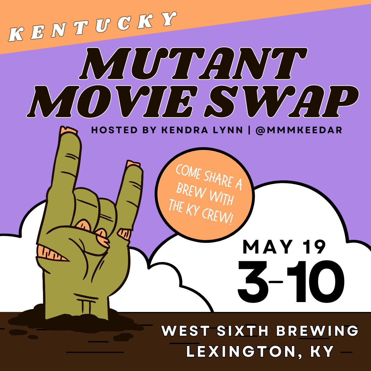 🚨ATTN MUTANTS🚨 Come join the KY Mutants for a good ol’ fashioned movie swap! Bring in your well loved horror flicks to trade in for something new to you. Or just come and hang out with some really cool TLDI and horror fans. Can’t wait to see you there! #MutantFam #KYMF