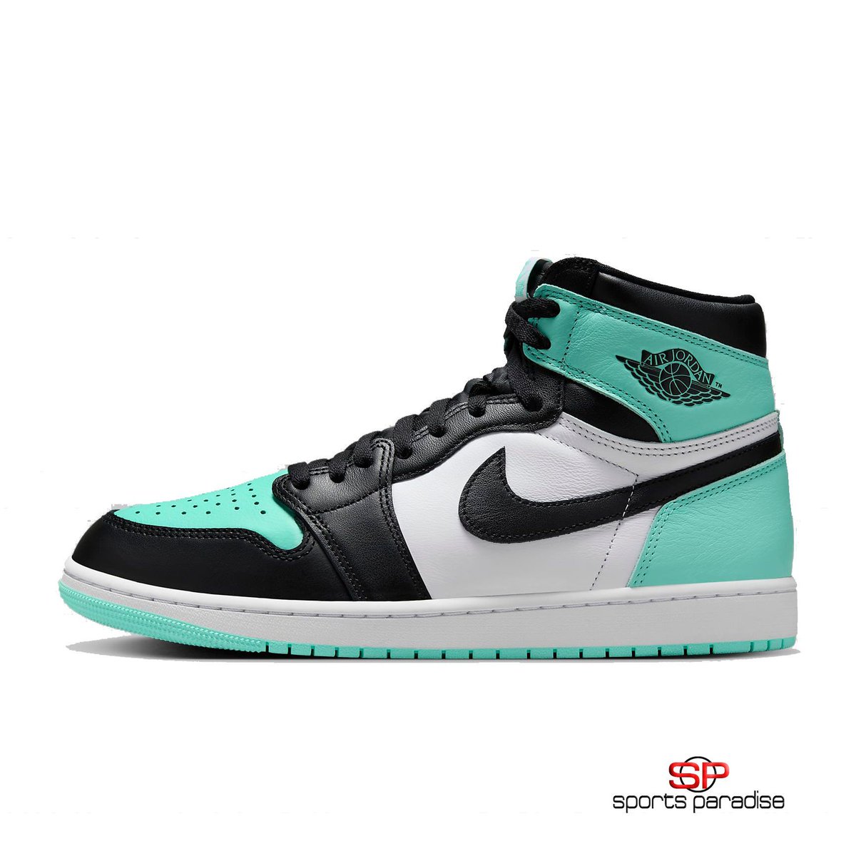 #Nike Retro Release Air Jordan 1 Hi OG - #GreenGlow Sat 4/20 10am Mens & GS #RAFFLE Leather upper Black contrast “Green Glow” at the toe box, collar overlay and heel 2912 RT 130N #Delran #OnlySP #AJ1 ules buff.ly/3ZMBuEH