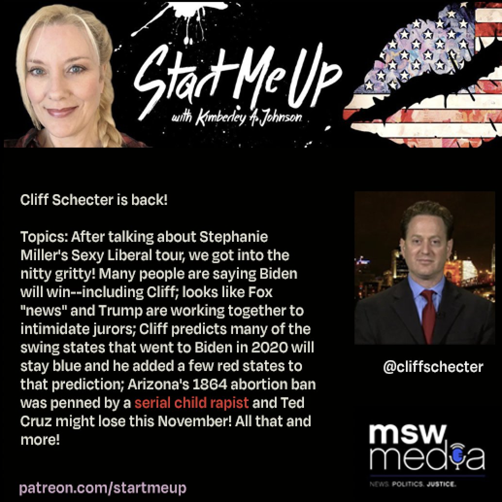 New #StartMeUp 👅podcast with the always insightful & entertaining @cliffschecter. #MSWMedia

Listen: patreon.com/posts/102592171