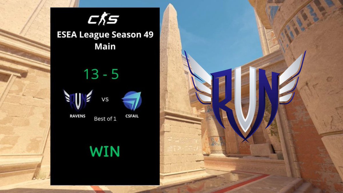 Won today's match 13-5 against CSfail.
Currently 2-1 in <a href="/ESEA/">ESEA League</a> Main.