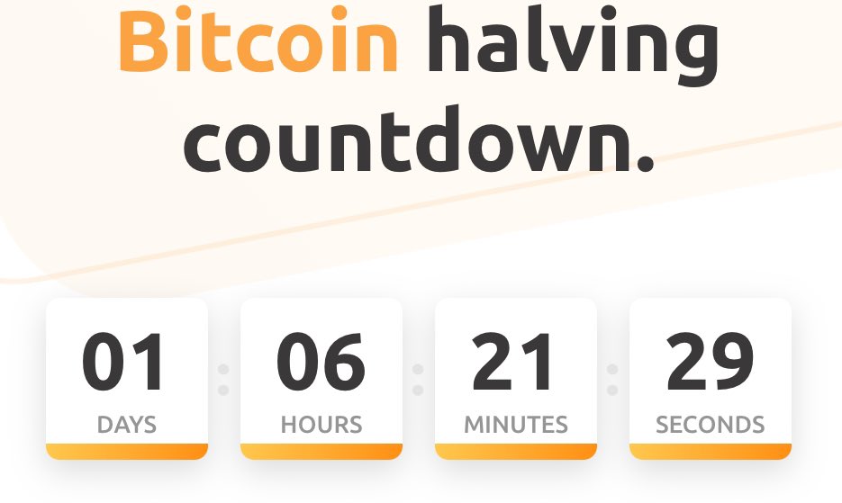 #BITCOIN HALVING: 30 HOURS LEFT!