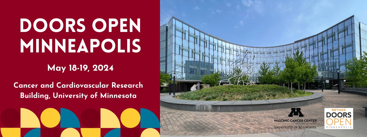 @UMNcancer is participating for the first time in Doors Open Minneapolis! Get a special behind-the-scenes peek at what goes on at the Twin Cities' only NCI-designated comprehensive cancer center! 📅 May 18-19 from 10 a.m. to 5 p.m. 🔗 Learn more at: bit.ly/4aEPR3O.