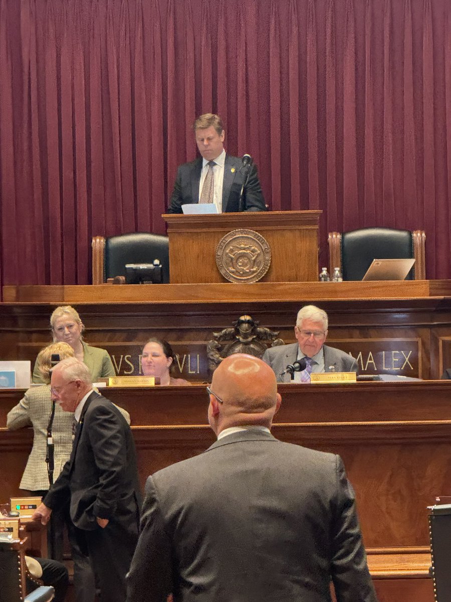 “The House just passed a historic education bill that will move education forward in Missouri. #SB727 will give parents more choices in their child's education and protect funding for our public schools, all while improving the recruitment and retention of our front line teaches