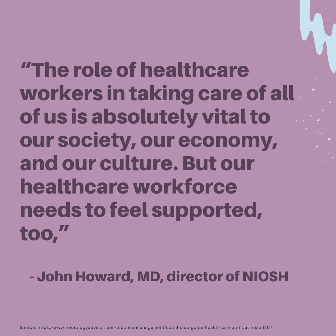 Feeling burnout in healthcare? You're not alone. The CDC recently shared a 6-step guide to help #HCW navigate and combat #burnout. From fostering a supportive work environment to promoting self-care, these steps are crucial in maintaining well-being while providing care.