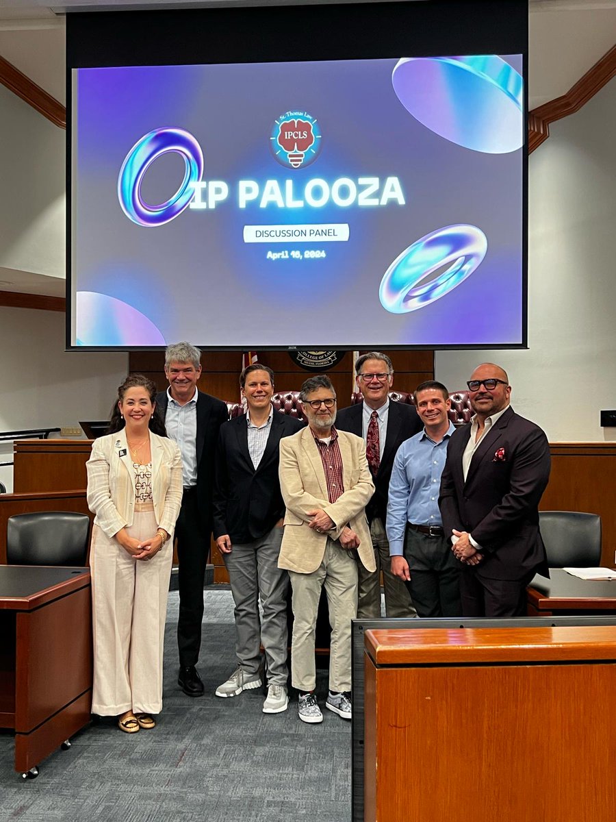 #IntellectualProperty atty @dannybarsky recently spoke on #generativeAI and originality at 'IP Palooza' hosted by @StThomasLaw. Aspiring #lawyers got to hear from top #legal professionals about how the emerging #technology relates to various aspects of #IP. Thank you to all of…