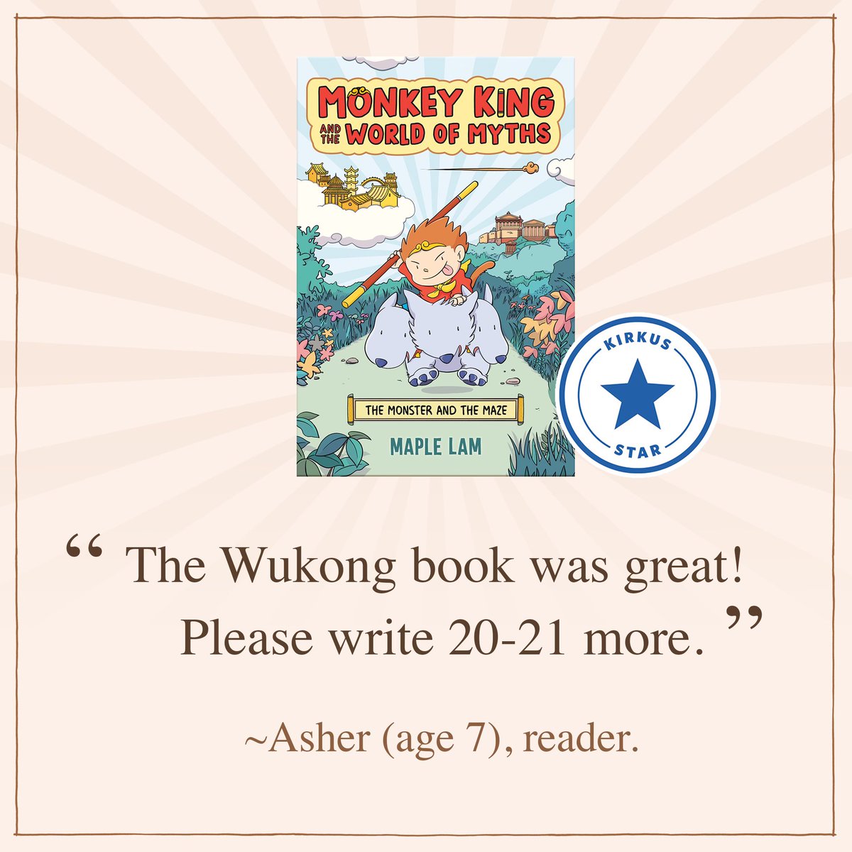Received the loveliest email from a young reader. ❤️❤️ Posting Asher’s thoughts on MONKEY KING AND THE WORLD OF MYTHS, w/ permission from parent.

Thx, Asher! I will try! 😉

#monkeyking #graphicnovel #kidlit #mythology #graphicnovelforkids #middlegradebooks #childrensfantasy