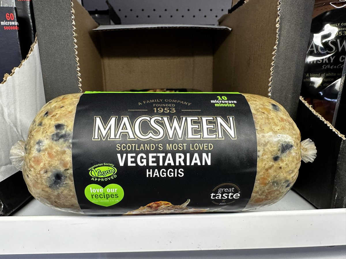 This is new. Must be commercially farmed haggis, otherwise how would you ensure they only ate vegetables? 😅💙🏴󠁧󠁢󠁳󠁣󠁴󠁿