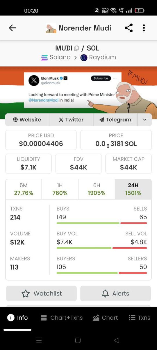 smccryptotrader's tweet photo. $mudi is best coin I came across India prime minister elections are coming around corner and also we have bitcoin halving so buy this coin it will be hitting 100 million market cap it's so small get in early make big money before big whales enters https://t.co/l1q86LLCEh