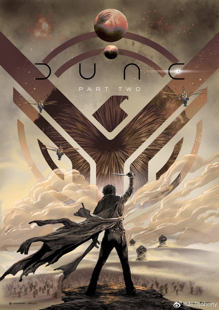 Impresionante póster fan de #Dune Parte 2. Artista: 赵力JOHNNYSTUDIO