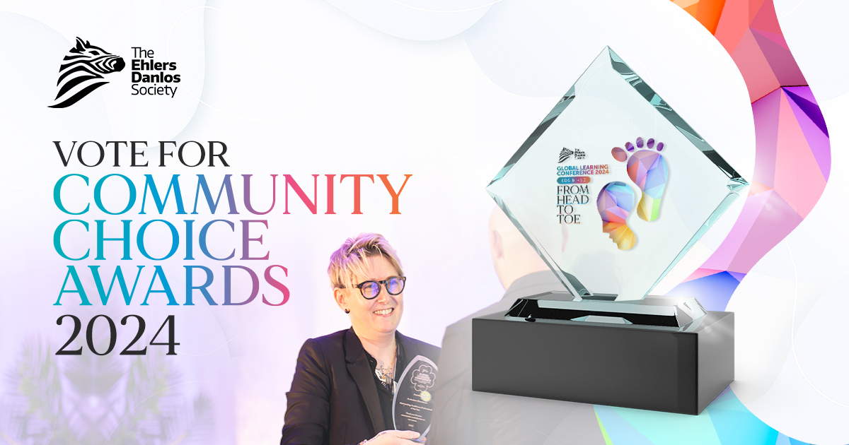 Nominations are now open for @TheEDSociety Community Choice Awards 2024! A celebration of individuals who have made an impact & worked for change for those affected by #EhlersDanlossyndrome or #hypermobilityspectrumdisorder. Nominate here: ehlers-danlos.com/events/2024-gl…