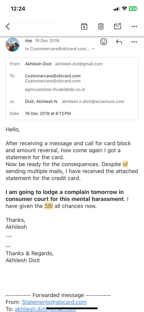 akhilesh_dxt's tweet photo. They are the worst service provider. They always try to give troubles to their customers. I also witnessed the pain with SBI few years back.where they were sending wrong bills of a card which I was not holding https://t.co/iSueYTNxH2