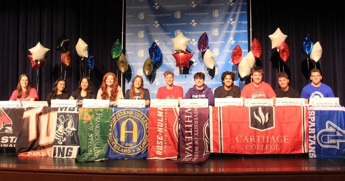Congratulations to these *11* athletes. 

Embrace the opportunity and excel both athletically and academically. 📣⚽️⚾️🏈🏀🏐