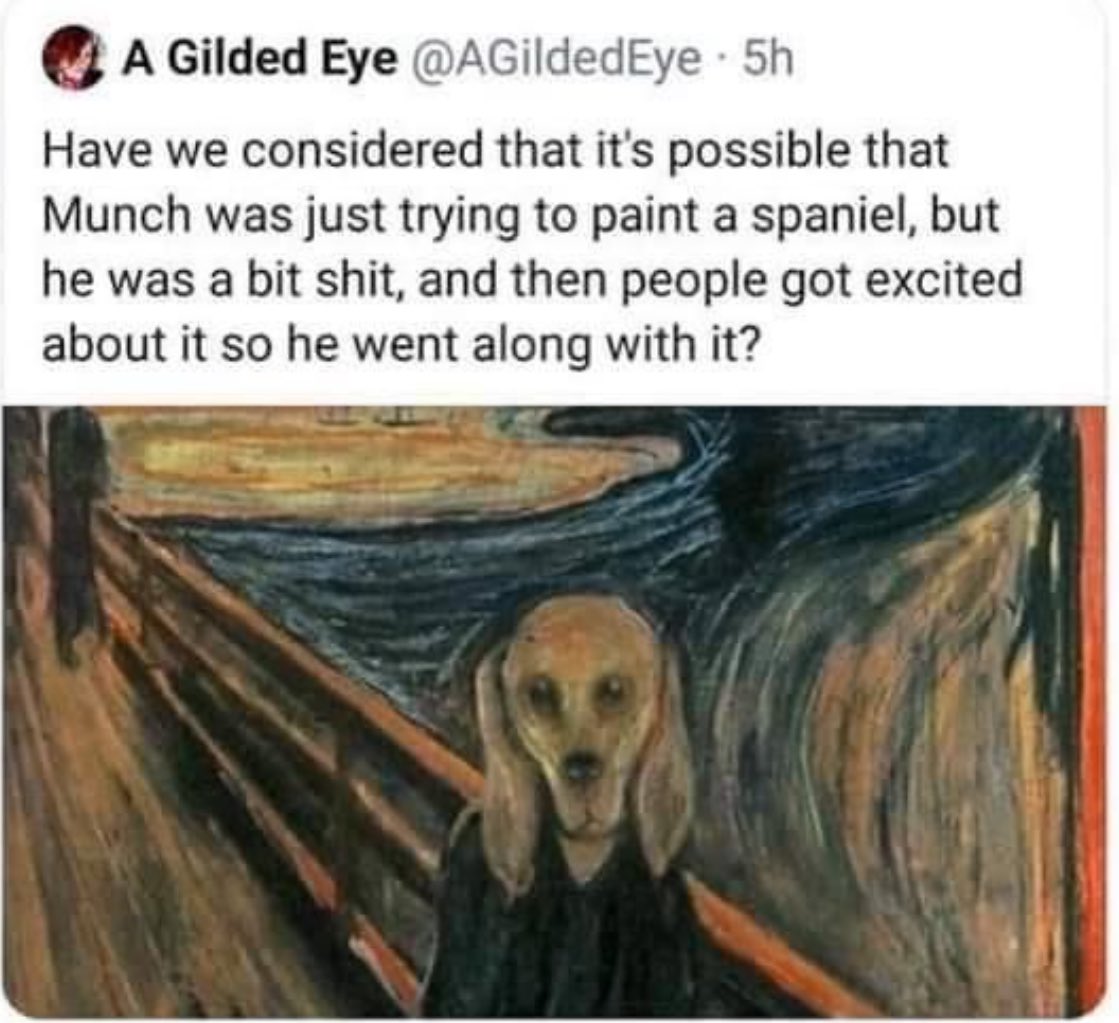 Nunca mais olho para o quadro do Munch da mesma maneira. #otwitterarruinacoisas