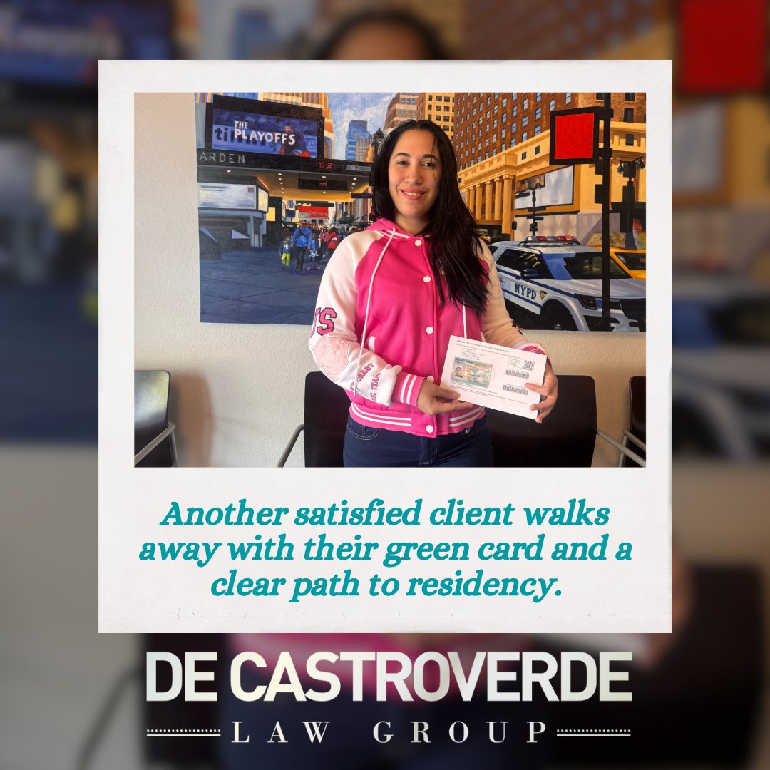 We're thrilled to share yet another success story from De Castroverde Law Group! It's not just about the paperwork; it's about opening doors to a brighter future, providing a clear path towards residency, and all the opportunities that come with it. #decastroverdelawgroup