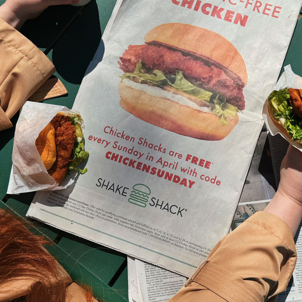 Shake Shack taking a shot at Chick Fil A with free chicken sandwiches on Sundays 👀