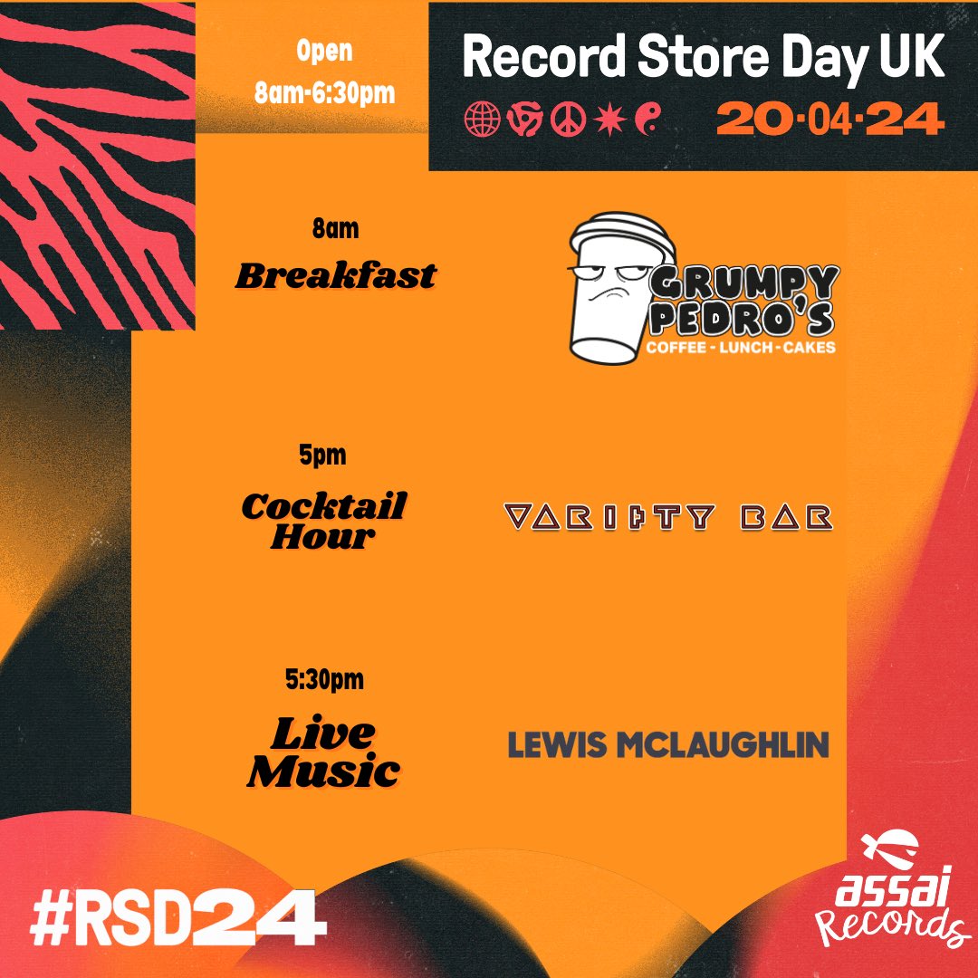 Here’s how #RSD24 is shaping up for us 🔎 Open from 8am 🕗 We’ll have every title on this link in stock on the day. Browse it here > assai.co.uk/collections/re…
