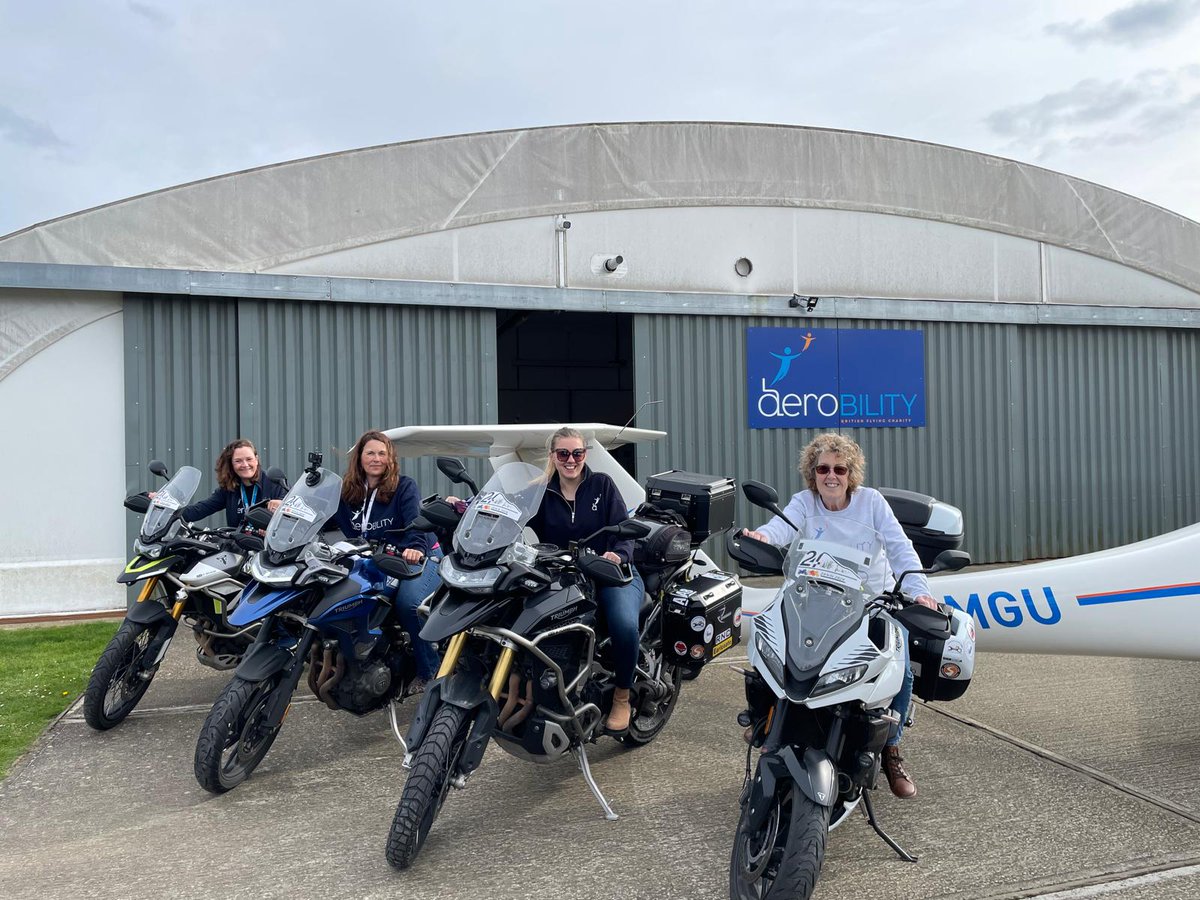 The incredible The Big Tour 24 in 24 riders made a pit stop at Aerobility today, raising funds for Aerobility and Prostate Cancer UK. The guys are now a third of the way through their adventure with Triumph bikes! Please visit 24in24.co.uk to donate.