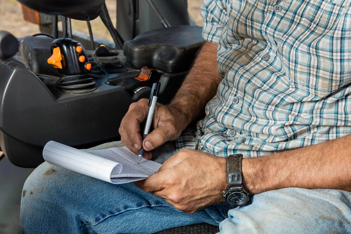 Planting season: where your office is the tractor, a pen & paper [or the notes app] are handy tools, and you have a view that never gets old. #plant24 #agtwitter