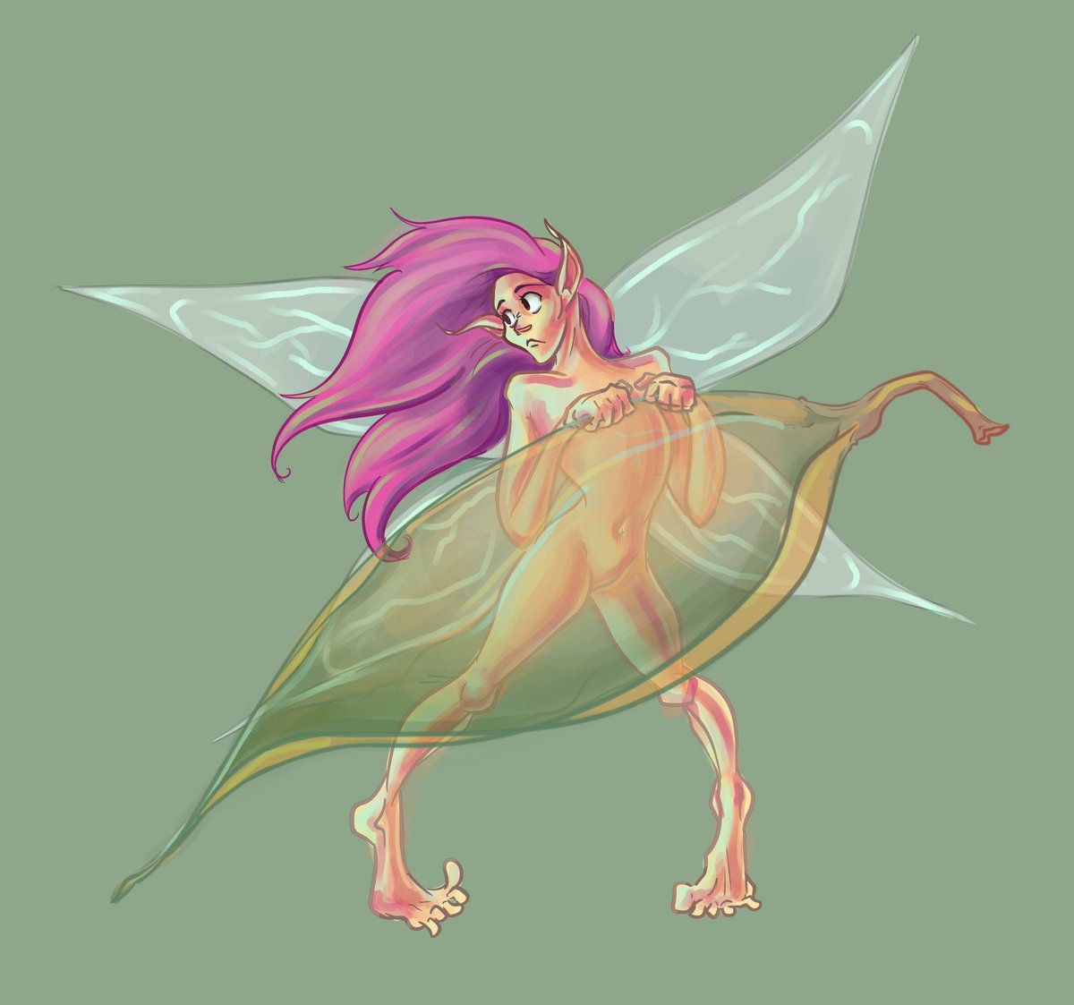 CherrySprocket's tweet photo. I started working on this ages ago, finally found time to pick it back up, and immediately got bored. 

So, incomplete fairy! https://t.co/2dSKHzS0Lh