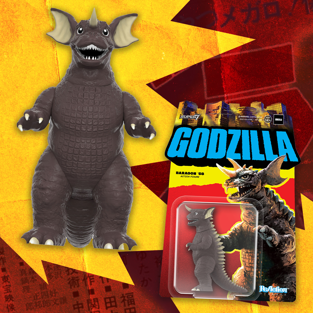 Are you all ears? Good. Now, get the @super7store ReAction Figures Wave 05 - Baragon '68 figure before it's bara-GONE. 👂ow.ly/ayFq50RfB62