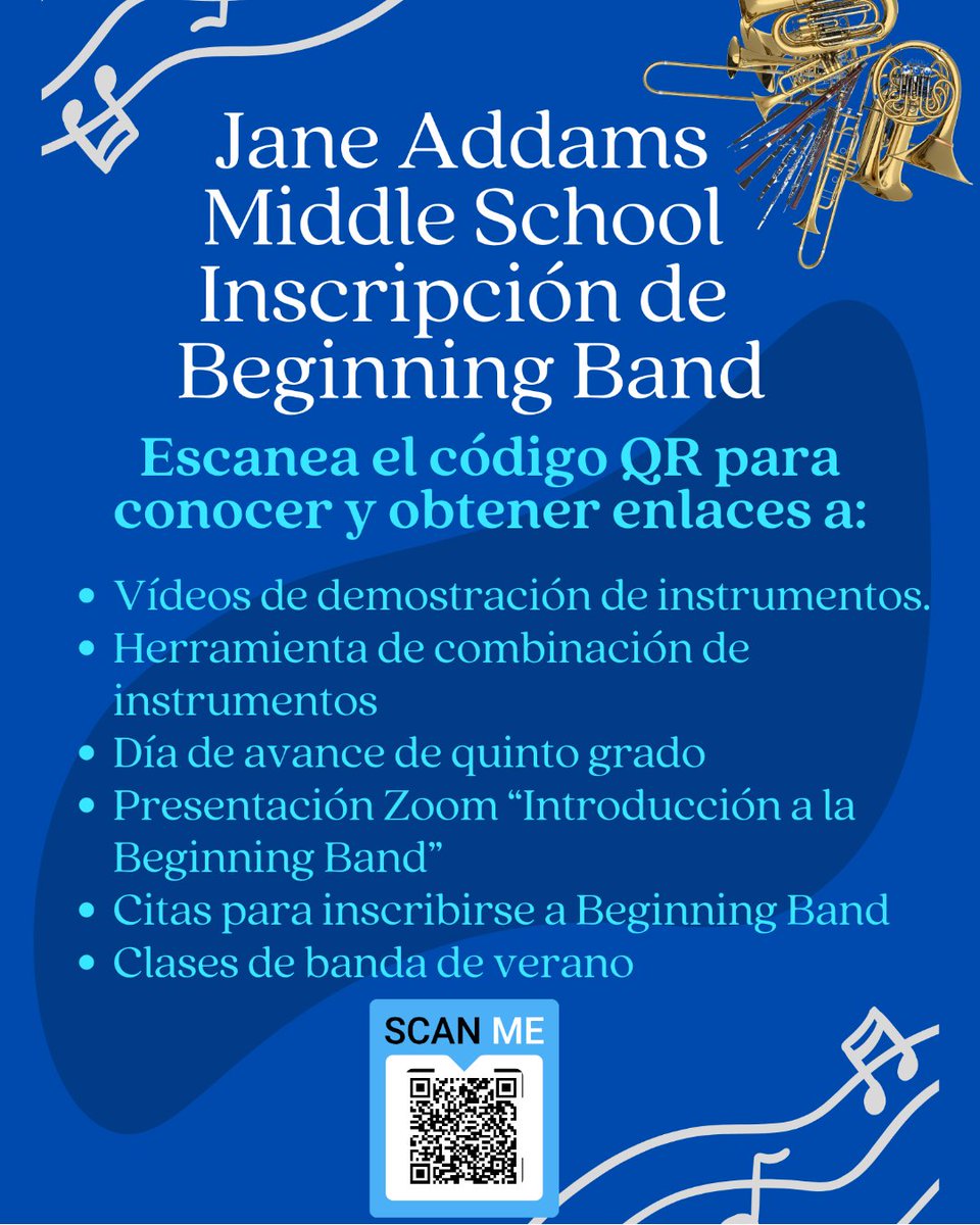 Looking to join the famous Jane Addams Band for 2024-2025?  ALL the the information is available here!
#YouBelongHere #EveryLearner365